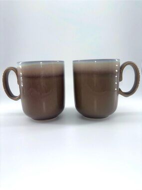 Denby Langley Truffle Double Dip/Cascade Hand Glazed Mushroom Mocha Almond Cream